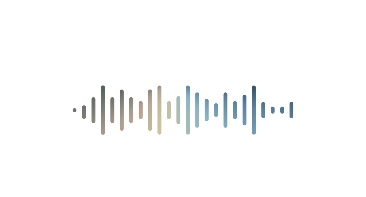 Onde sonore affichée dans un dégradé de couleurs
