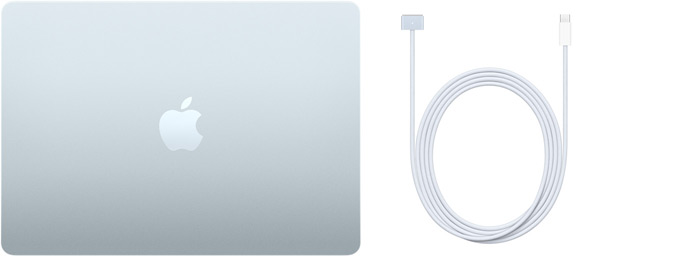 13palcový MacBook Air a kabel USB-C na MagSafe 3