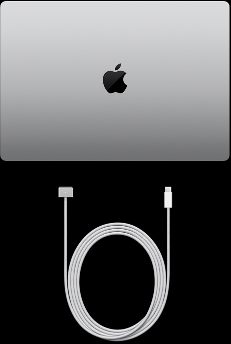 16palcový MacBook Pro a&nbsp;USB‑C&nbsp;/ MagSafe&nbsp;3 kabel