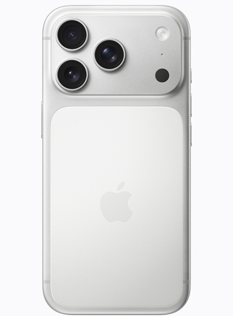 iPhone 17 Pro, color plata, parte trasera