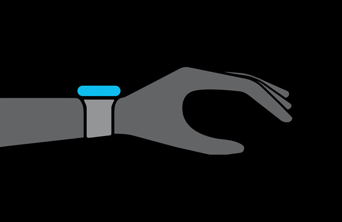 Illustration of a hand using the tap gesture